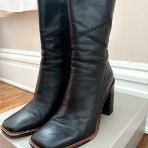 Franco Sarto Mid-Calf Leather Boots